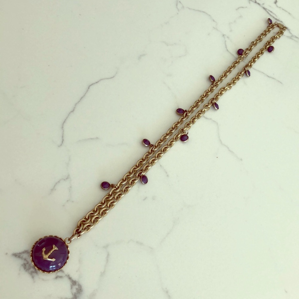 Jcrew anchor charm necklace 12.5”